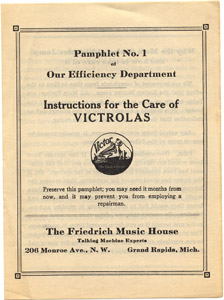 Victor Victrola X Instructions