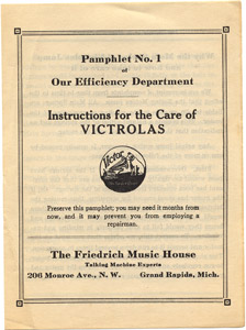 Victor Victrola X Instructions